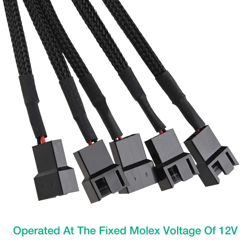 4-Pin Molex Power Supply Cable for 5 x 3/4-Pin WM