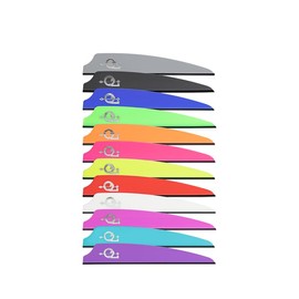 Q2i Fusion X-II Target Archery Vanes - Ultra-Lightweight with Tri-Fusion Vane Adhesion Technology for Archery Arrows Premium Arrow Fletching & Accessories for Archers - 3" Black 36pk
