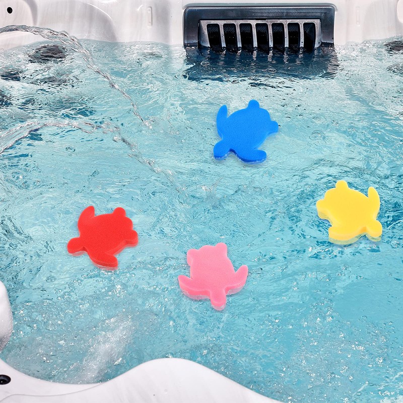 Chuangdi 24 Pieces Hot Tub Sponge, Turtle Oil Scum Absorbing