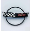 1Pc C4 Corvette Front Nose Hood Emblem 3D Badge Cross