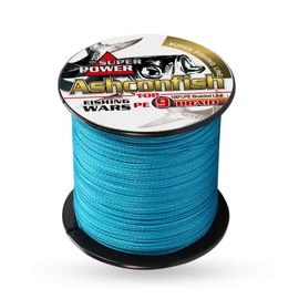 Ashconfish PE Line Fishing Line X9 1,000M Solid Color, 9 Strands (No. 1.2 - 20 Selectable), 9 Strands, Super Strong, High Sensitivity, Abrasion Resistant, Low Elongation, Fishing Line, Blue