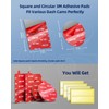 Double Sided Adhesive Sticky Pads for Dash Cam 4PCS, 2.83"