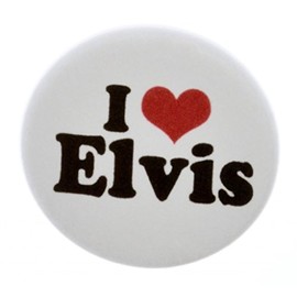 I Love Elvis 2.25" Keychain (heart)