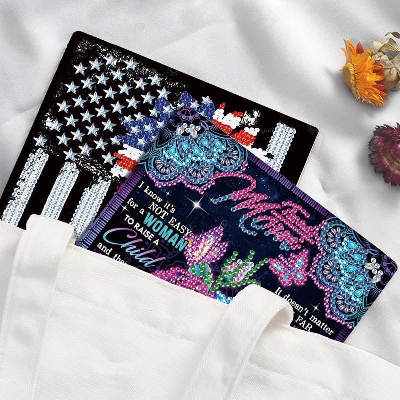 DCIDBEI Diamond Painting Notebook A5 Blanco Rose Flowers Painting by