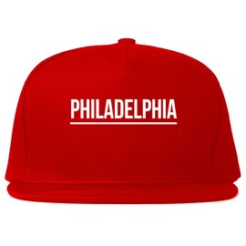 Kings Of NY City of Philadelphia Pennsylvania PA Simple Underline Snapback Hat Cap Red