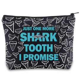 Just One More Shark Tooth I Promise Shark Tooth Collector Zipper Pouch Makeup Bag Gift, shark tooth