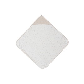 Jollein Kapuzenhandtuch Baby - Harvest, Naturel - 80% Baumwolle, 20% Leinen - 85x85cm - OEKO-TEX-Zertifziert - Babyhandtuch mit Kapuze für Mädchen und Jungen