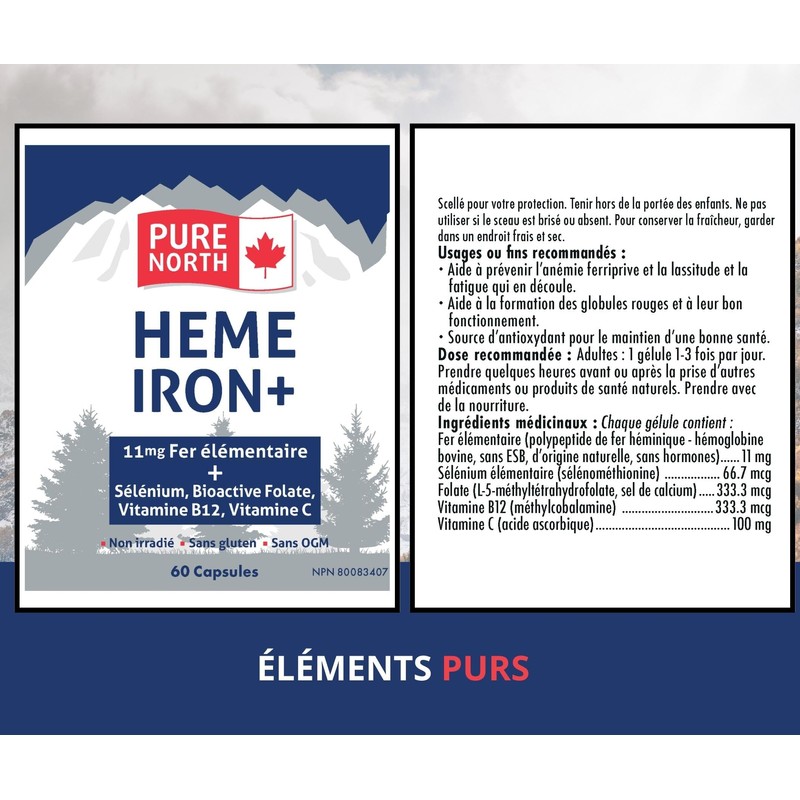 PURE NORTH NATURALS Pure North Naturals - Heme Iron 60