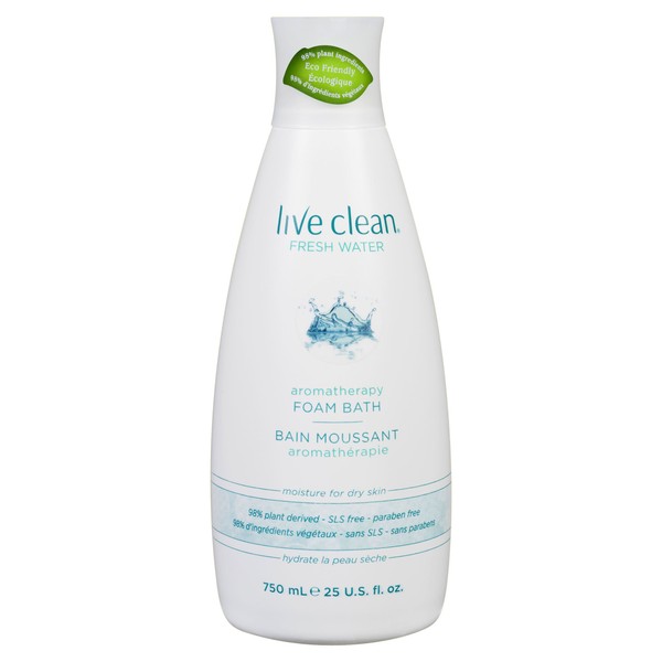 Live Clean Fresh Water Aromatherapy Foam Bath, 750 ml
