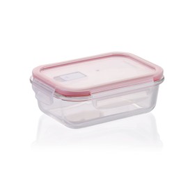 Tescoma Jar 0.6 L, Rectangular Freshbox Glass, Assorted, 0.6 Litre