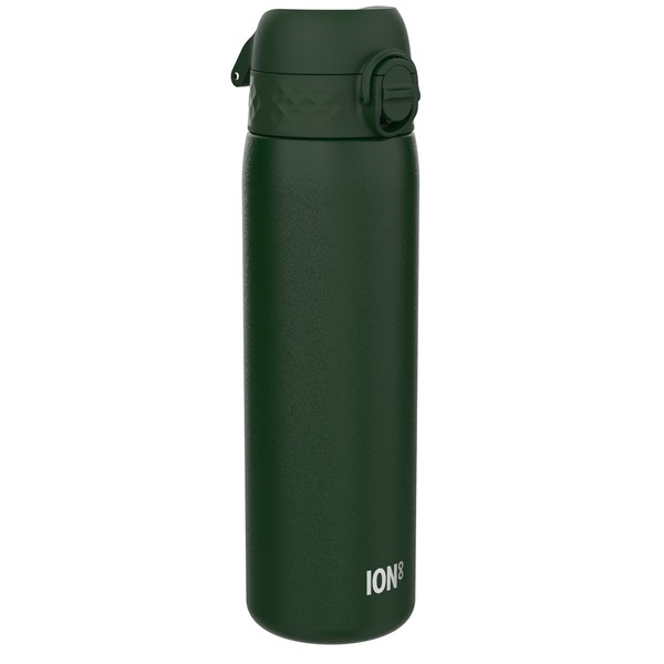 Ion8 Steel Water Bottle, 600ml, Leak Proof, One-Finger Open, Dishwasher