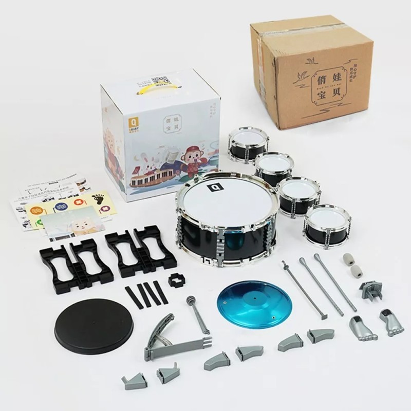 TOYGAGADE Batería Niños Banco Baquetas Platillo Bombo Musicales Toygagade