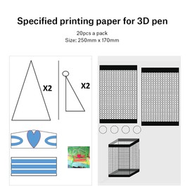 20pcs 3D Printing Pen Drawing Templates Includes 40 Different Cartoon Designs, 3D Drawing Mold Drawing Books for 3D Printing Pen for Children Gift Toy
