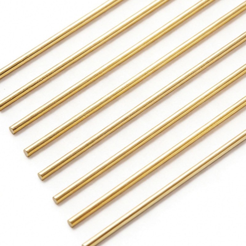 winva Brass Round Rods, C2700 Brass Solid Rods, Metal Shaft,