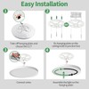 15.8 Inch Dimmable LED Flush Mount Ceiling Light, 32W, 3480LM,