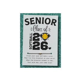 SOFTBALL Senior Class of 2026 Wish Bracelet, Senior Softball Team Player Gift, End of Season Senior Softball, Senior Night Softball Gift, Senior Softball Graduation Gift, Senior Softball Party Favors
