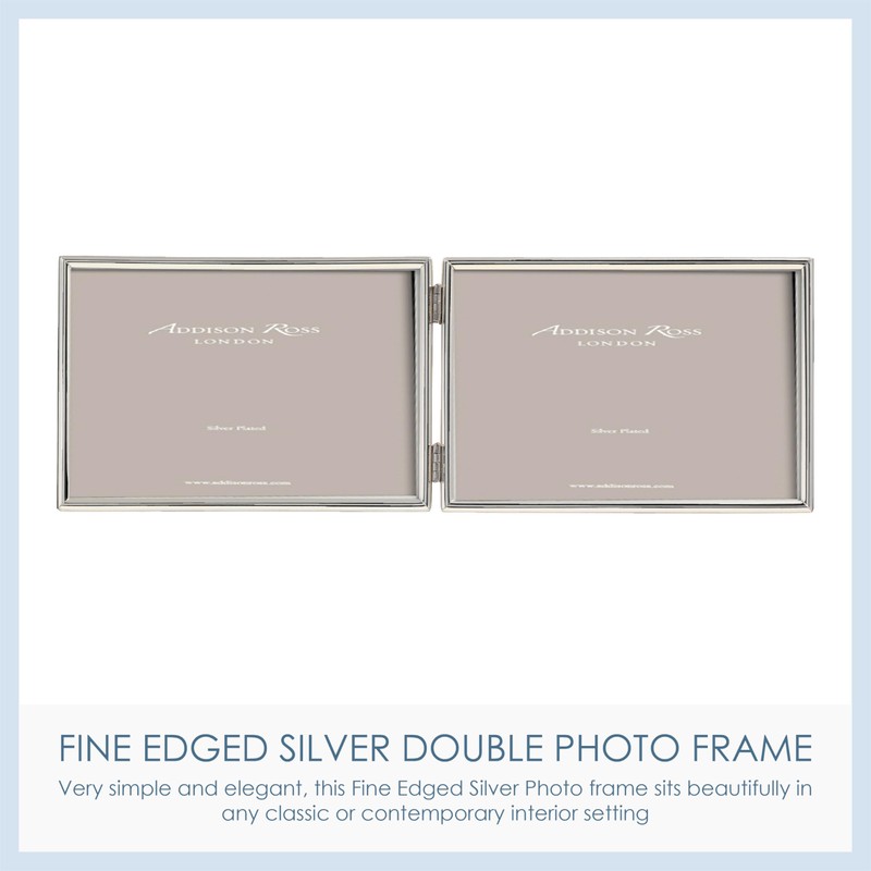Addison Ross, Essentials Photo Frame, Silver Plate Double Landscape, 4