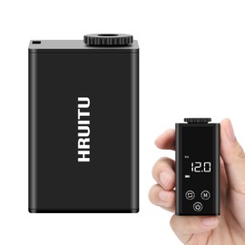 Tiny Pump Mini Bike Tire Pump with Gauge, 120PSI Portable Electric Bicycle Air Pump, Auto Stop, Type-C Rechargeable Battery with Presta and Schrader Valve