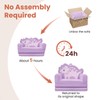 TinyPalsa Kids Couch, Convertible Sofa to Lounger Fold Out, Purple