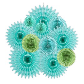 Sunbeauty Paper Fan Set Decoration Paper Rosettes Kit Party Celebration Decoration