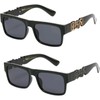 OG LOCS Medium Size Frame Black Gold Embed Sunglasses Men women savage sunglass - color: Gold