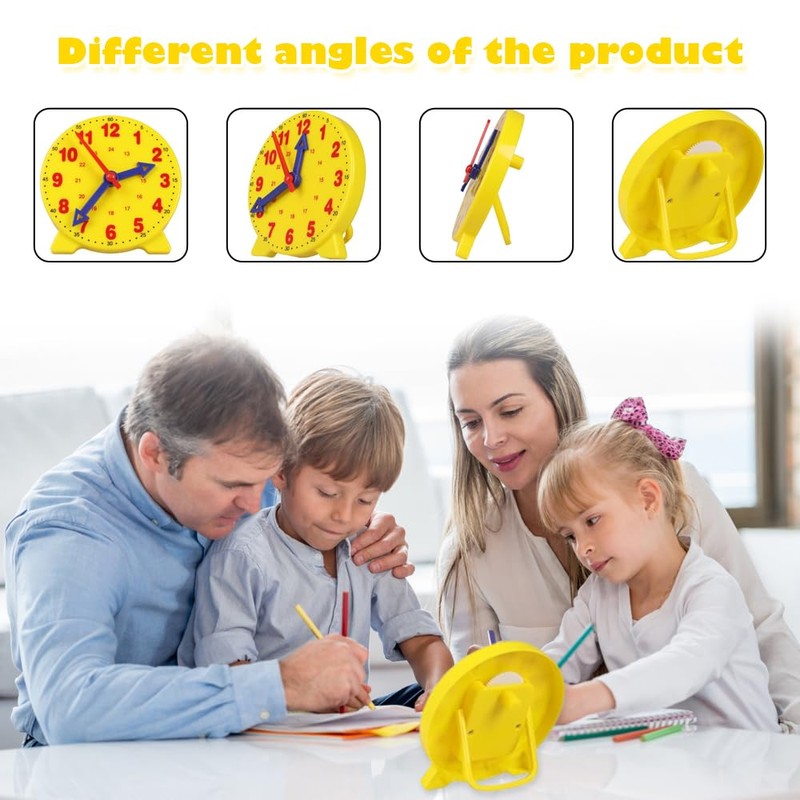 PMTFUMY 1 PC 24 - Hour Teaching Clock for Children
