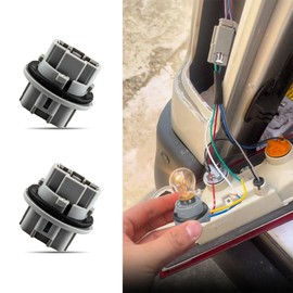 HEVLE 2PCS Front Turn Signal Light Bulb Plug Socket, Socket Plug Turn Signal Assembly Compatible with Toyota Sequoia 4Runner Venza, Replaces# 90075-60060