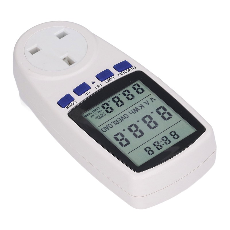 Power Meter Plug with Battery LCD 7 Display Modes Electricity