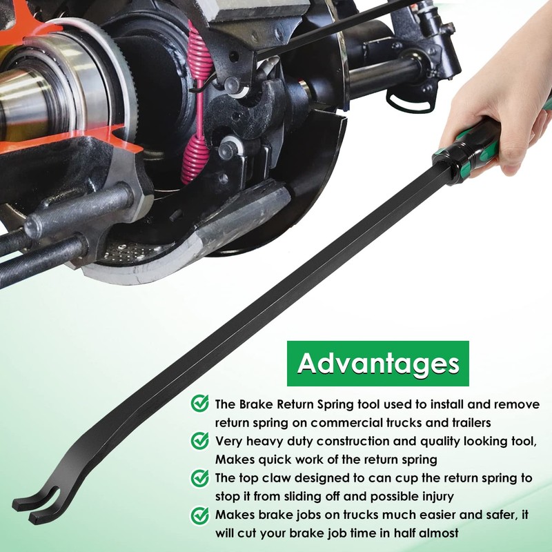Brake Return Spring Tool for Large Trucks & Trailers with