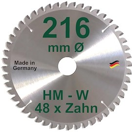 HM Saw Blade 216 x 30 mm Teeth 48 W Negative Circular Saw Blade Carbide 216 mm Replacement Saw Blade for Elu/Dewalt/Festo/Festool/Hitachi/Holz Her/Scheppach/Rexon Hand Circular Saw