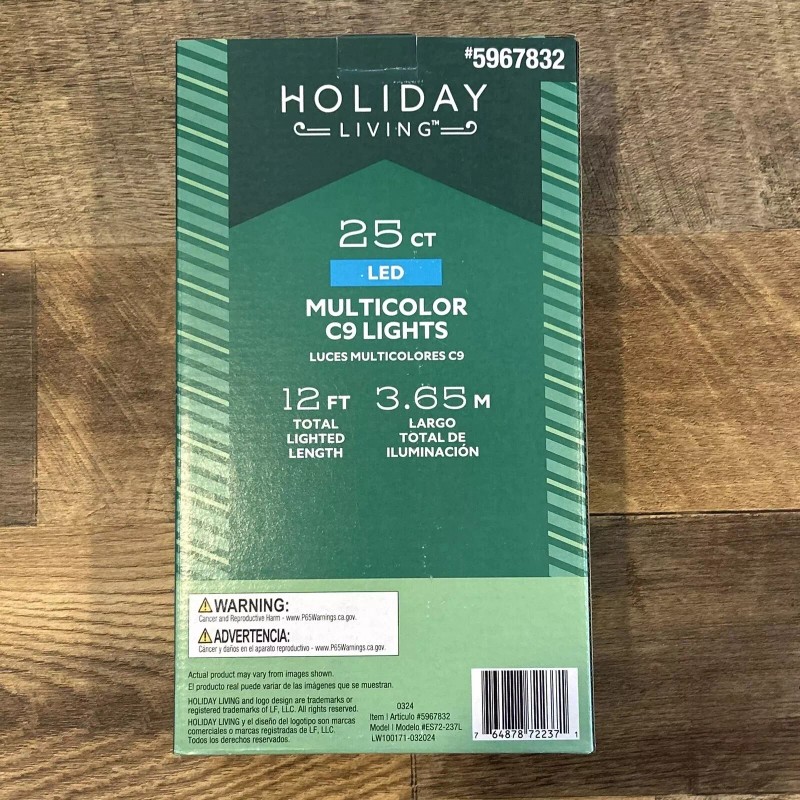 Holiday Living 25 Count LED Multicolor C9 Lights 12 Ft