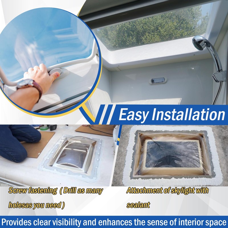 GEATaaT RV Skylight Outer Dome, 18"x 26" Universal Fits Standard