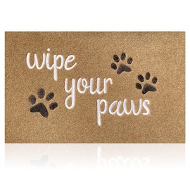 HLFMVWE Welcome Mat for Front Door Wipe Your Paws Doormat Rubber Non Slip Backing Funny Doormat Indoor Outdoor Rug Inside Brown Dirt Mat for Entryway Front Door Porch