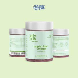 Jelly Pills® Keto Appelcider Gummies & Vitamins - 70 Vegan Appelsmaak Gummies - Geen Toegevoegde Suikers - 1,000 mg ACV met Azijnzuur & Rode Biet - Ideal for Keto
