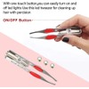Professional tweezers with steel LED light for eyebrow and hair