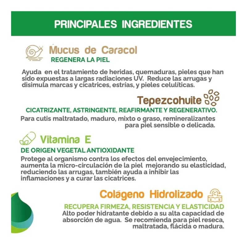 Crema Baba De Caracol Con Ácido Hialurónico