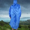 Polyester Folding Outdoor Portable Ultralight Waterproof Sleeve Hooded Raincoat(Blue)