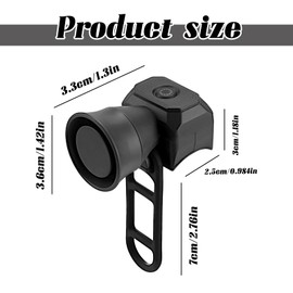 1Pcs Bike Horn Loud, Bicycle Bell Horn, 5 Sound Modes, Universal Cycling Bell, For Road Bikes, Mountain Bikes, Children's Bicycles, Scooters (Black)