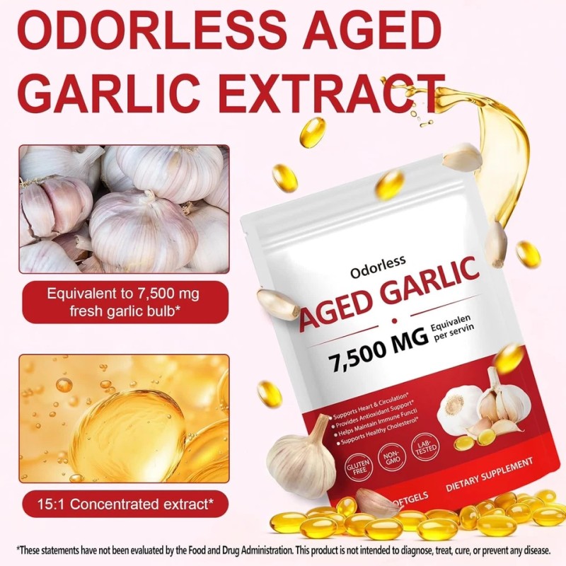 Micro Ingredients Odorless Garlic 7500mg Per Servings, 300 Softgels |
