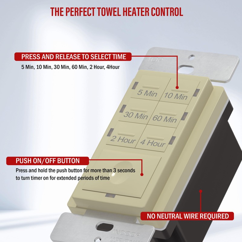 ENERLITES Countdown Timer Switch - Fan & Light Timer, 5