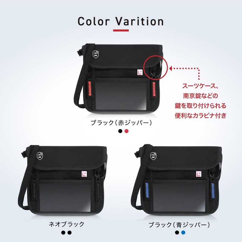 (2019 Improved Version) PASSFIT-mini® Passport Case, Hangs From Neck, Skimming