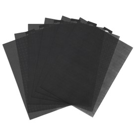 6pcs Plastic Mesh Canvas, 11x8.2 Inch 14 CT Plastic Mesh Canvas Sheets for Embroidery Making Cross Stitch Plastic Aida Mesh Screen for Crafts DIY Crochet Projects (Black)