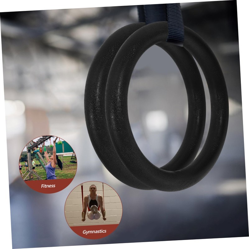 iplusmile 2pcs Gymnastic Rings for Strength Training Bodyweight Workouts for