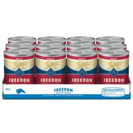 Blue Buffalo Freedom Grain Free Natural Adult Wet Dog Food, Beef 12.5oz cans (Pack of 12)