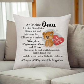 Aconesong Grandma Gift from Granddaughter Grandma Gift Birthday from Grandson Cushion Cover Gift for Grandma Grandmother for Mother's Day Christmas Best Grandma Gifts (Grandma)