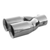 Rumplex Exhaust Trim Double Pipe Double Round Stainless Steel Sports