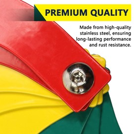 VKVXCLON 2 Pack Brake Lining Thickness Gauge, Automotive Brake Pad Measuring Tool 8-in-1 Brake Lining Gauge Set, Color Coded/SAE & Metric/Heavy Duty Brake Lining Measuring Tool