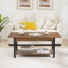 GreenForest Coffee Table Large 43.3 x 23.6 inch Farmhouse Rustic
