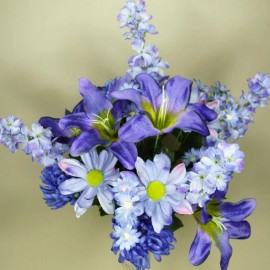 Unbranded Giant Mix Flower 28" Tall Bush Lily Mum Delph Daisy (Deep Blue Violet) #00211989