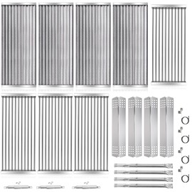 Hiorucet Grill Parts for Charbroil Commercial 463241413, 463241414, Emitter Plates, Cooking Grates, Heat Shield, Burner, Ignitor for Charbroil Commercial Tru Infrared Grill Replacement Parts 4 Burner.